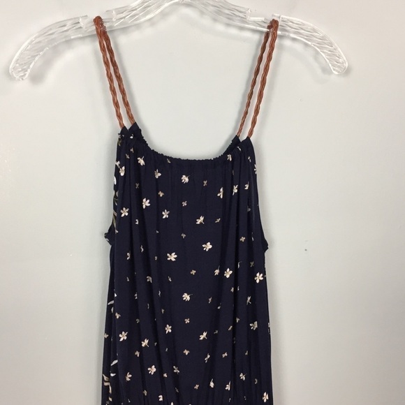 SANTORY Mini Boho Floral Faux Leather Strap Dress - Picture 13 of 15